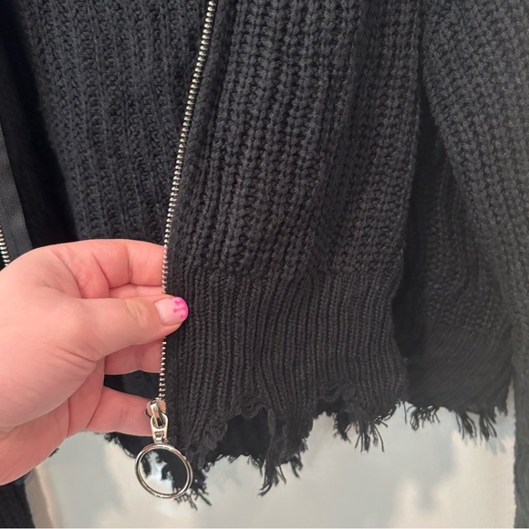 Ripped crop jacket size XL black - Picture 5 of 5